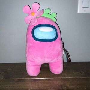 Toikido Among Us Pink 12 in Plush Stuffed Animal Flower Official Licensed